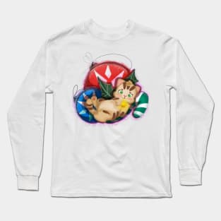 christmas kitty Long Sleeve T-Shirt